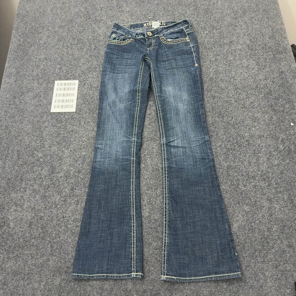 Hydraulic Jeans Women 3/4 Blue Cotton Spandex Curvy Boot Flare Lola Y2K Retro